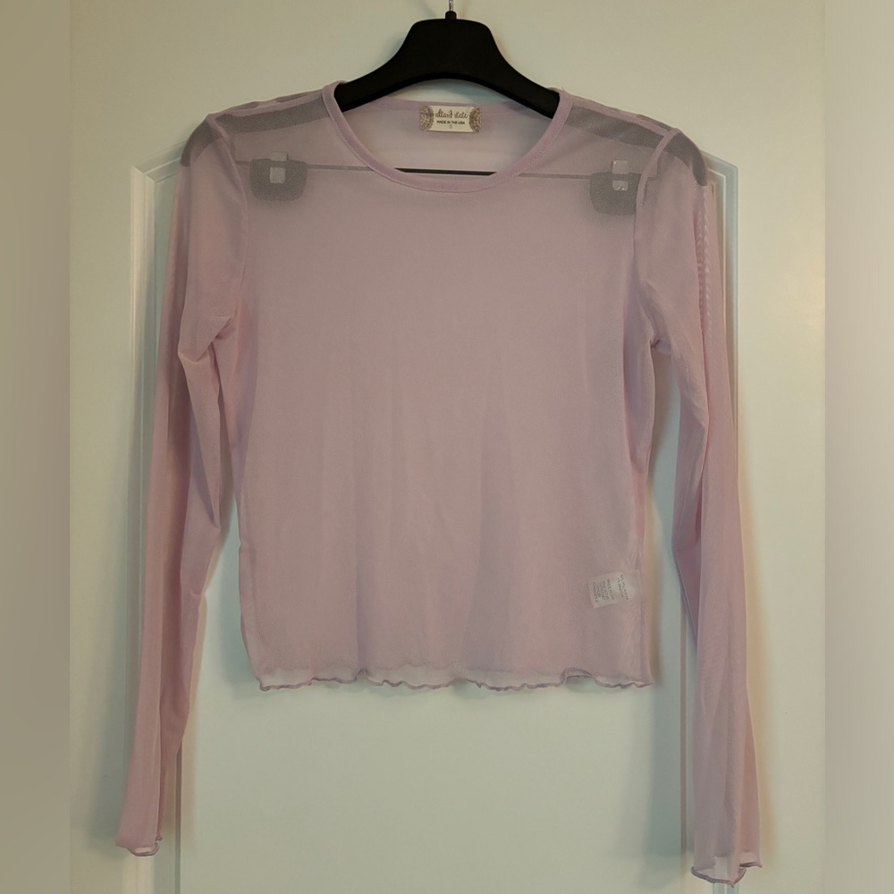 Lilac mesh top